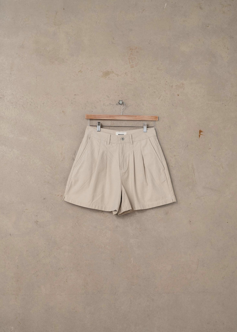 Double Pleated Twill Shorts