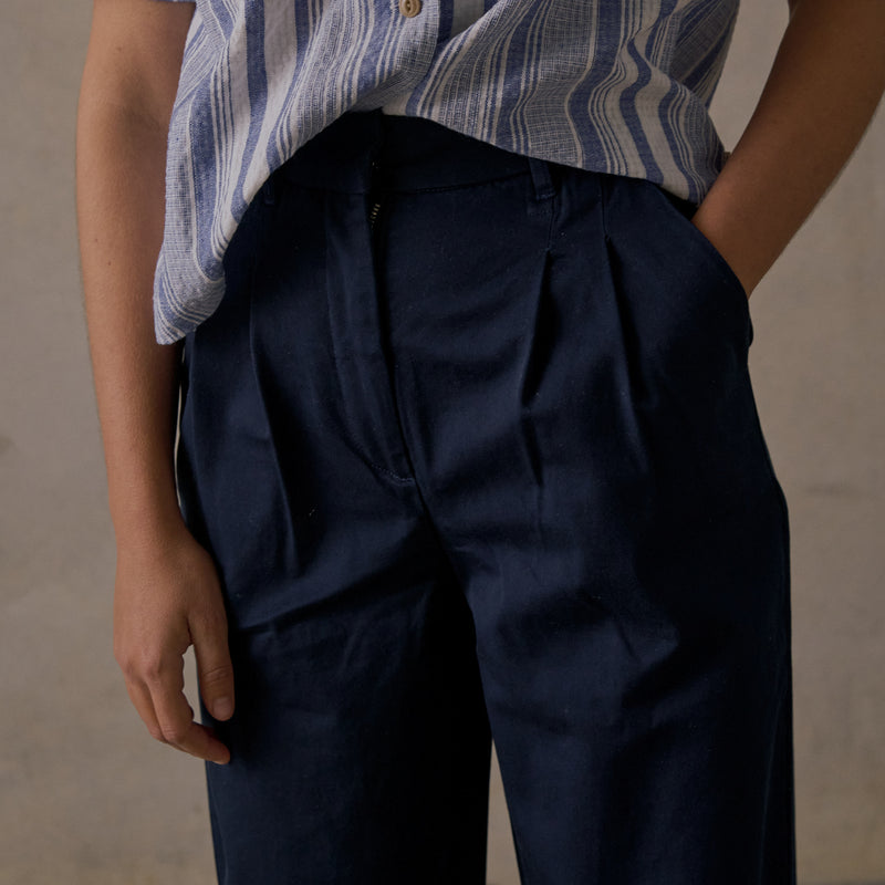 Double Pleated Twill Pants