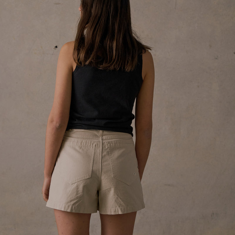 Double Pleated Twill Shorts