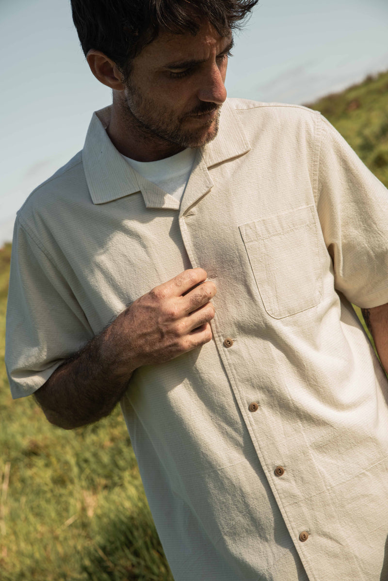 Linen Camp Collar Shirt